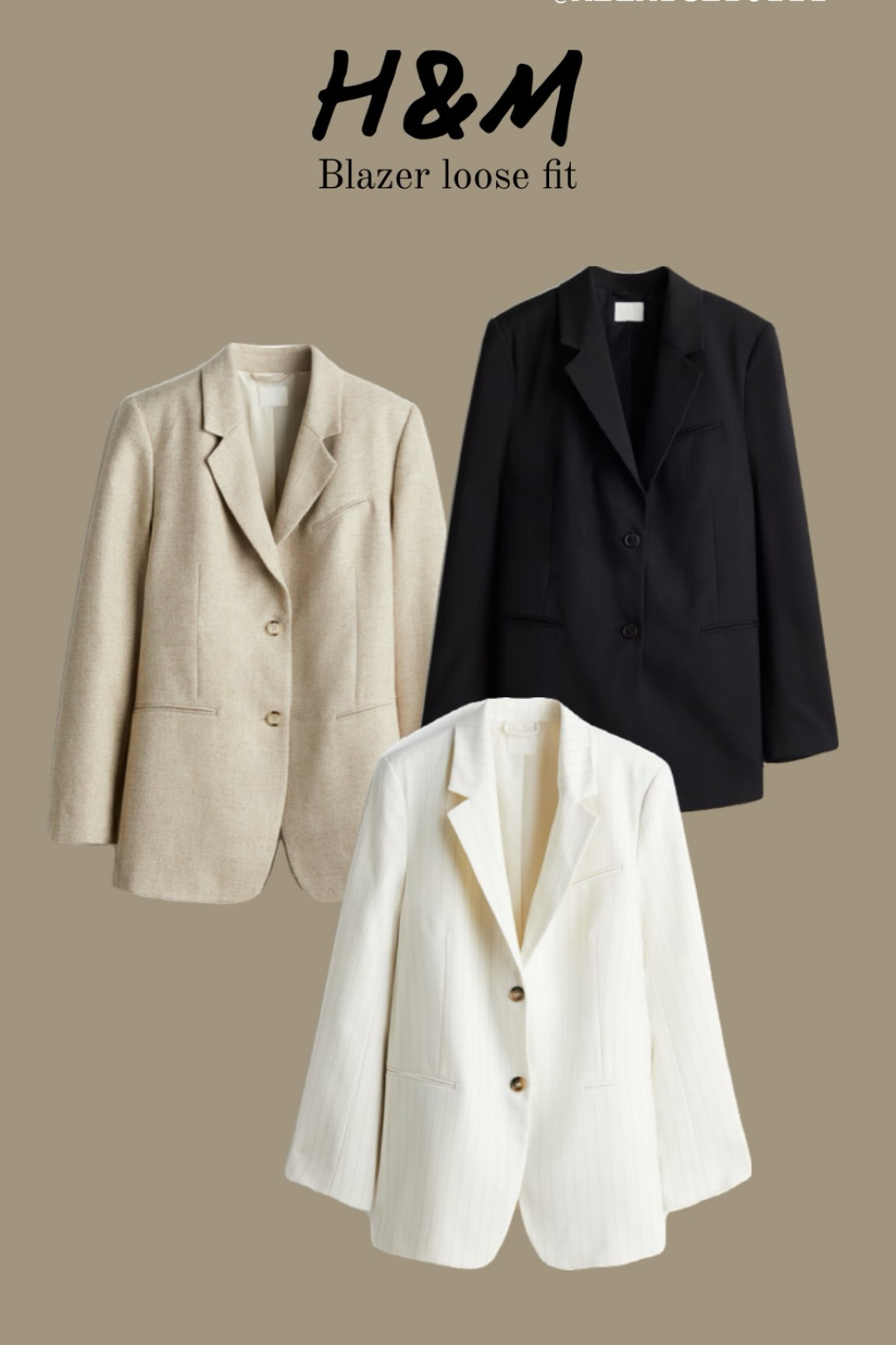 New in for spring 2025 from H&M, perfect loose fitting blazer

Blazer, giacca ampia, blazer oversize, look primaverili, idee outfit 

#LTKFashionMonth #LTKitalia #LTKworkwear