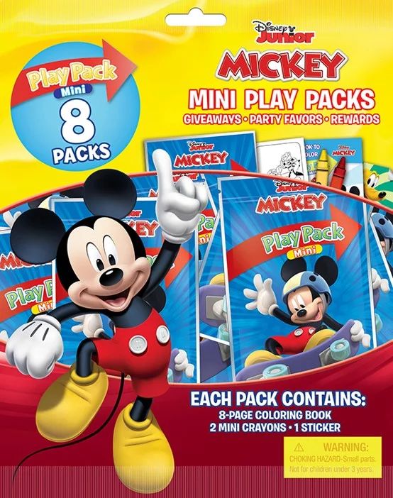 Bendon Publishing Mickey 8 Pack Mini Play Pack - Walmart.com | Walmart (US)