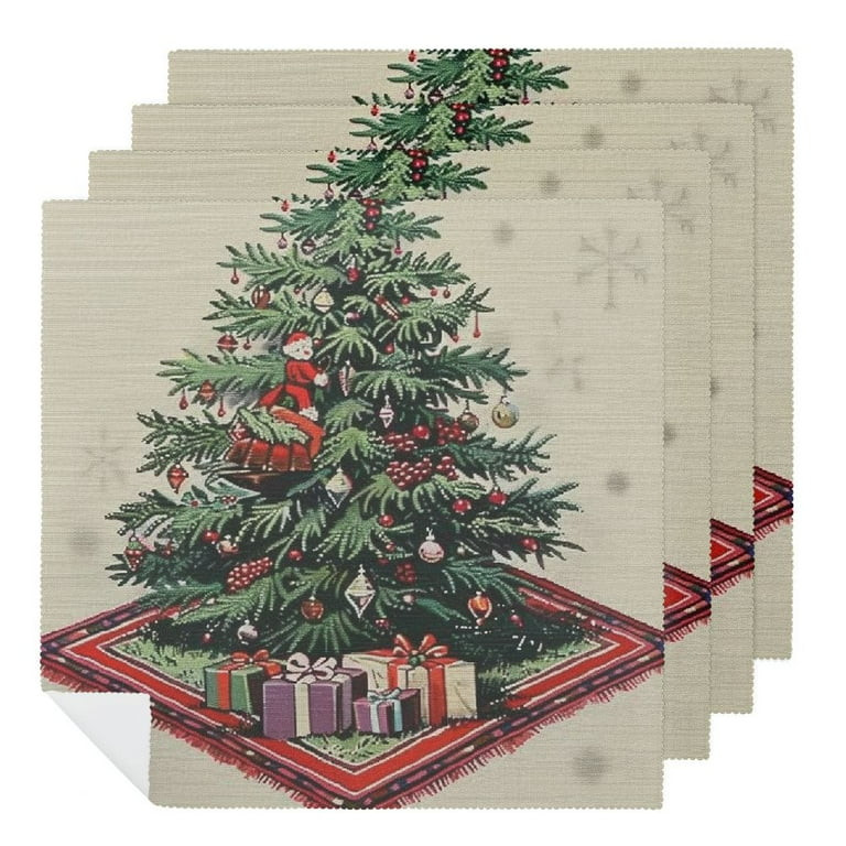 FACANNAP Spode - Napkin Set, Holiday Home Decor, (Spode Christmas Tree Tartan Collection) 6 PCS | Walmart (US)