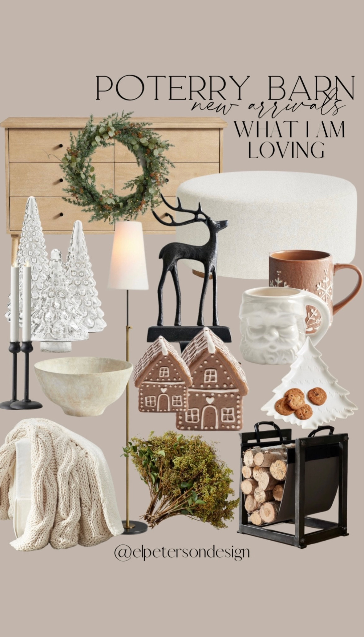 Ottoman 
Wreath 
 Christmas trees
Reindeer 
Bowls
Candlestick holders 
Fur throw
Home decor 

#LTKhome #LTKGiftGuide #LTKSeasonal