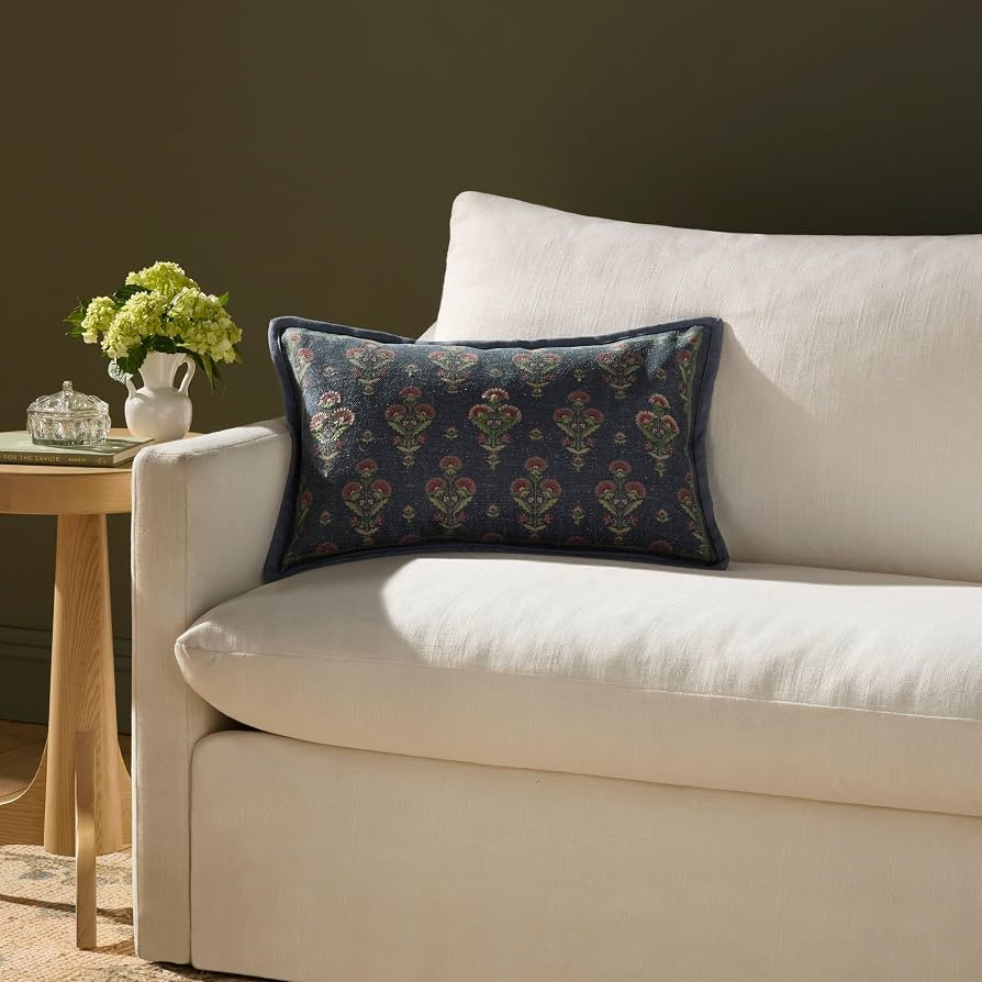 Loloi Chris Loves Julia Marigold Blue/Multi Cover w/Down Pillow     PCJ0038 Approx. 13"x21", Flor... | Amazon (US)