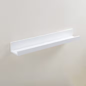 allen + roth 30-in L x 4.49-in D x 3.54-in H White Rectangular Floating Shelf Decorative Shelf Lo... | Lowe's