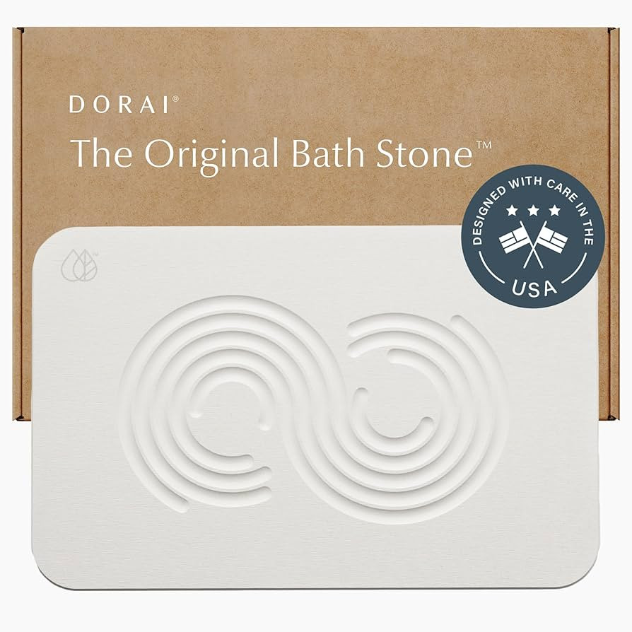 Dorai Home Bath Stone Mat 23.6"x15.4" – Quick-Dry, Non-Slip Diatomite Stone Bath Mat for Bathro... | Amazon (US)