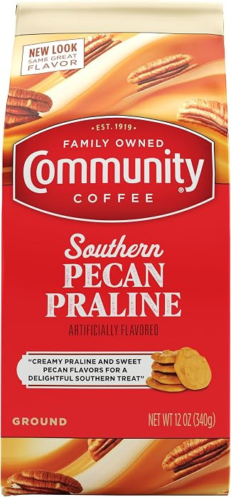 Community Coffee Southern Pecan Praline Flavored 12 Ounce, Medium Roast Ground, 12 Ounce (Pack of... | Amazon (US)