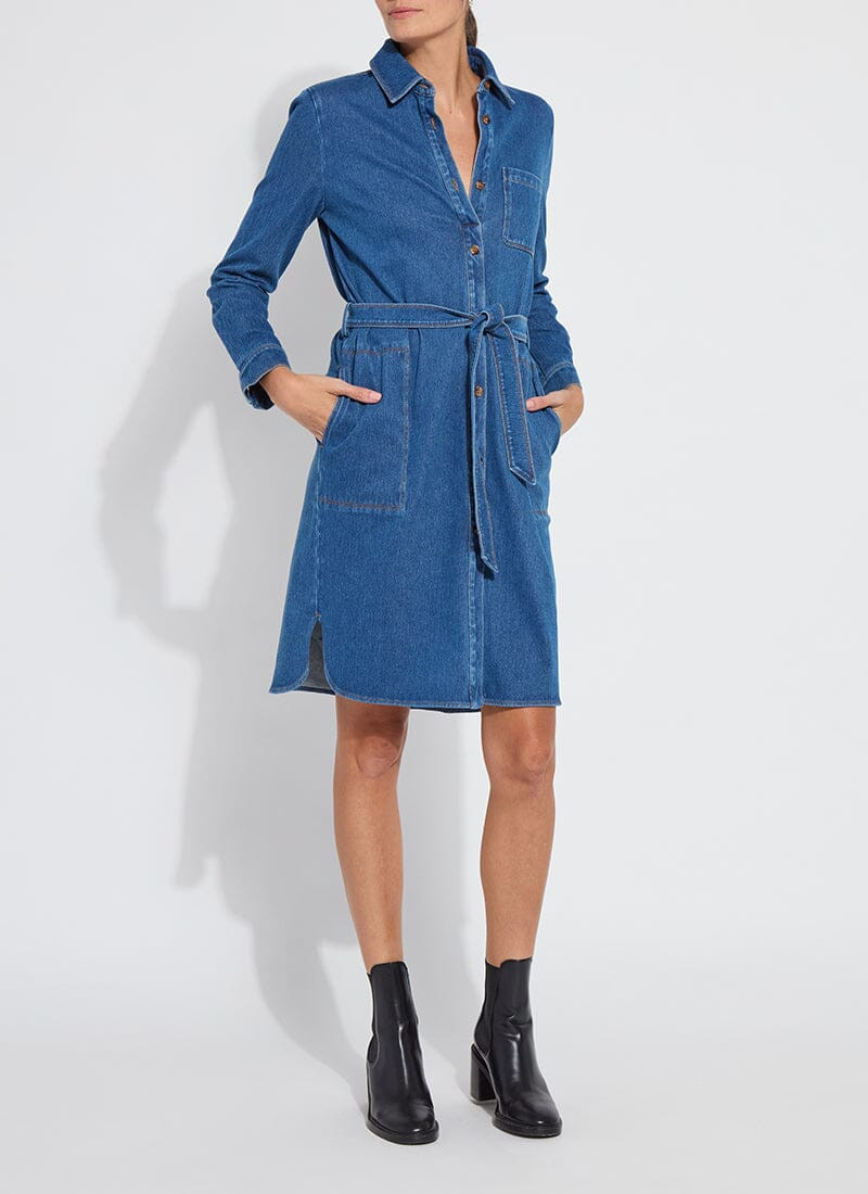 Knit Denim Schiffer Dress | Lysse NY