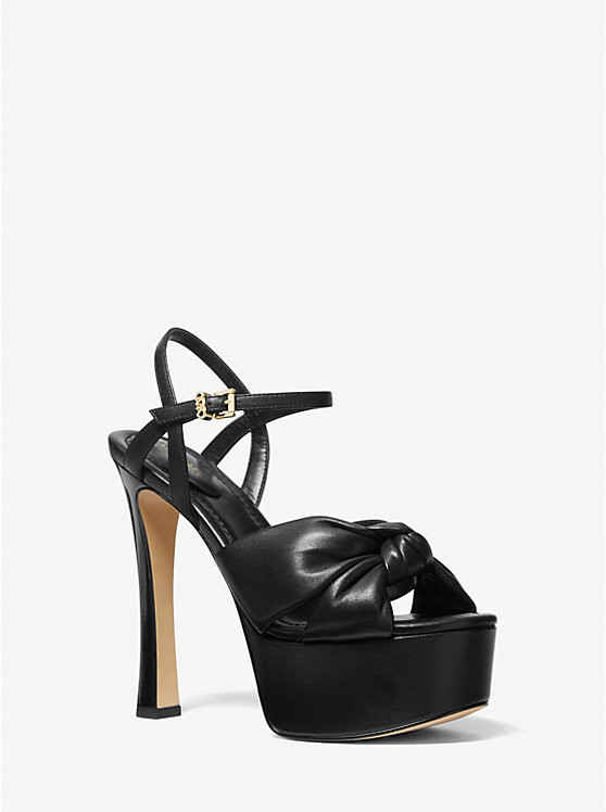 Elena Leather Platform Sandal | Michael Kors US