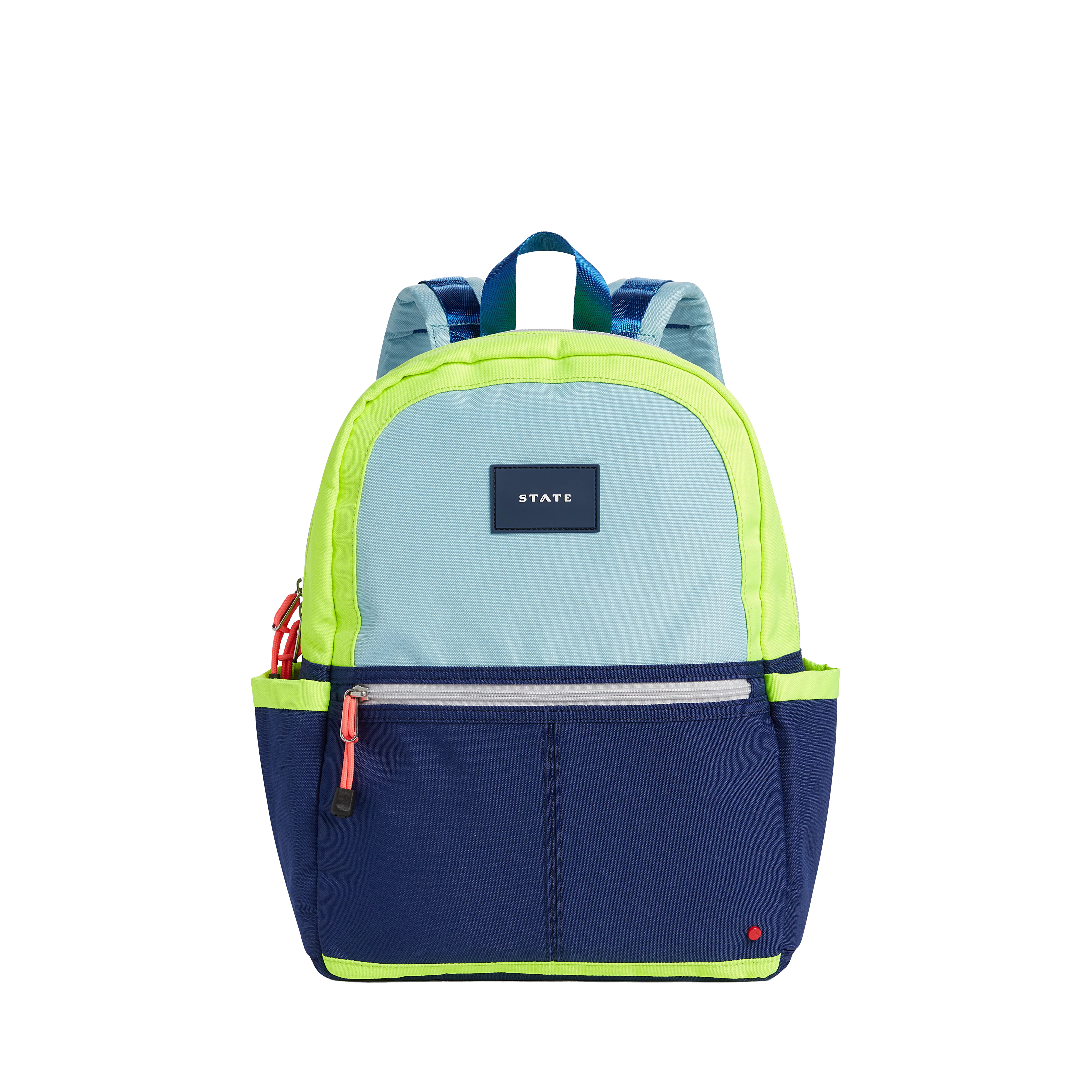 Kane Kids Travel Backpack Color Block Navy/Neon | STATE Bags