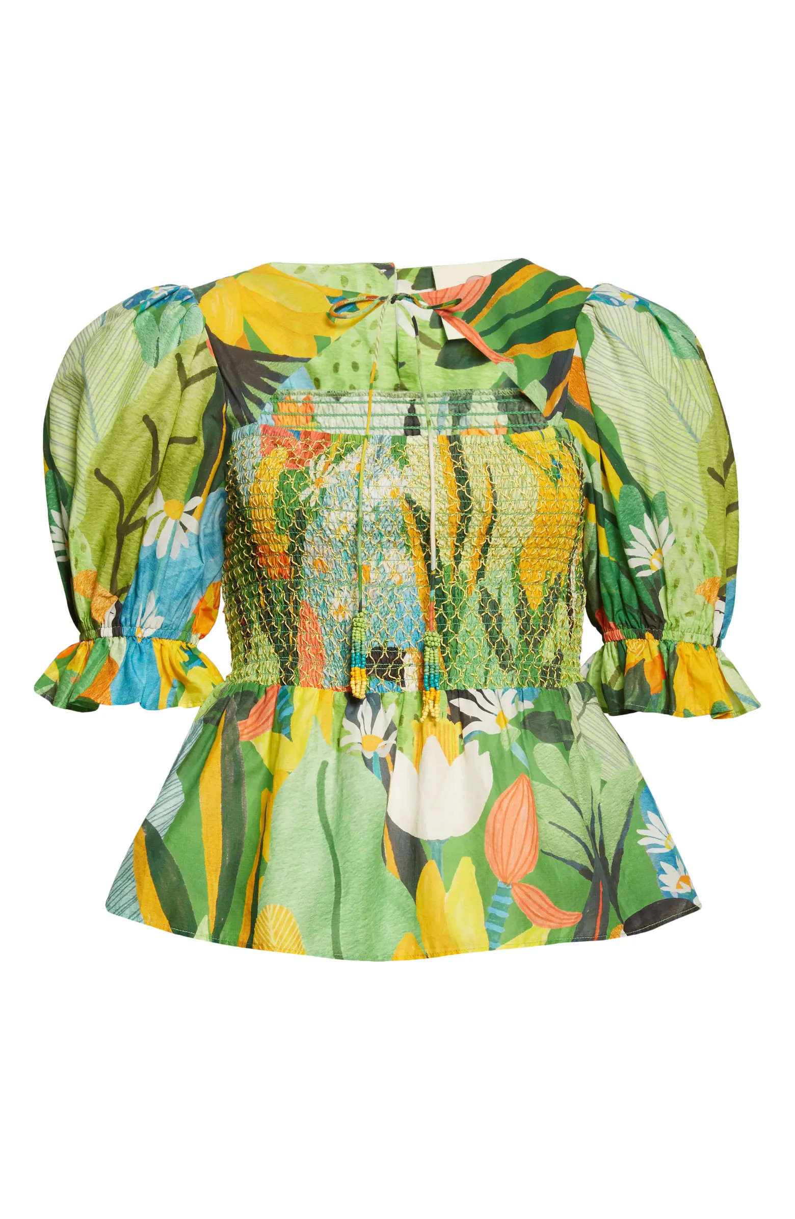 FARM Rio Toucan Print Cotton Blouse | Nordstrom | Nordstrom