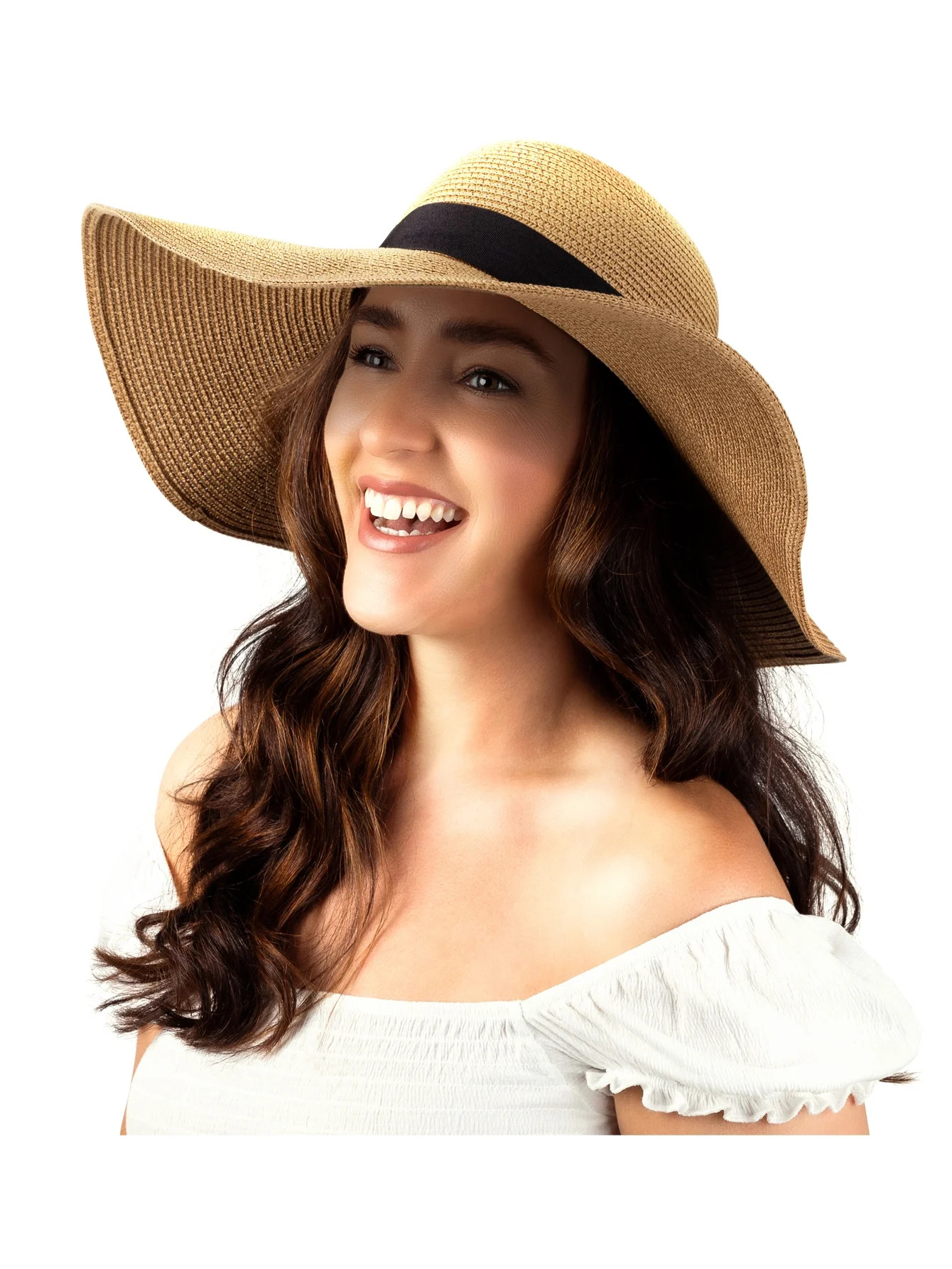 Debra Weitzner Women Floppy Sun Hat with Wide Brim—Foldable Roll-Up Straw Beach Hat UPF 50, XL ... | Walmart (US)