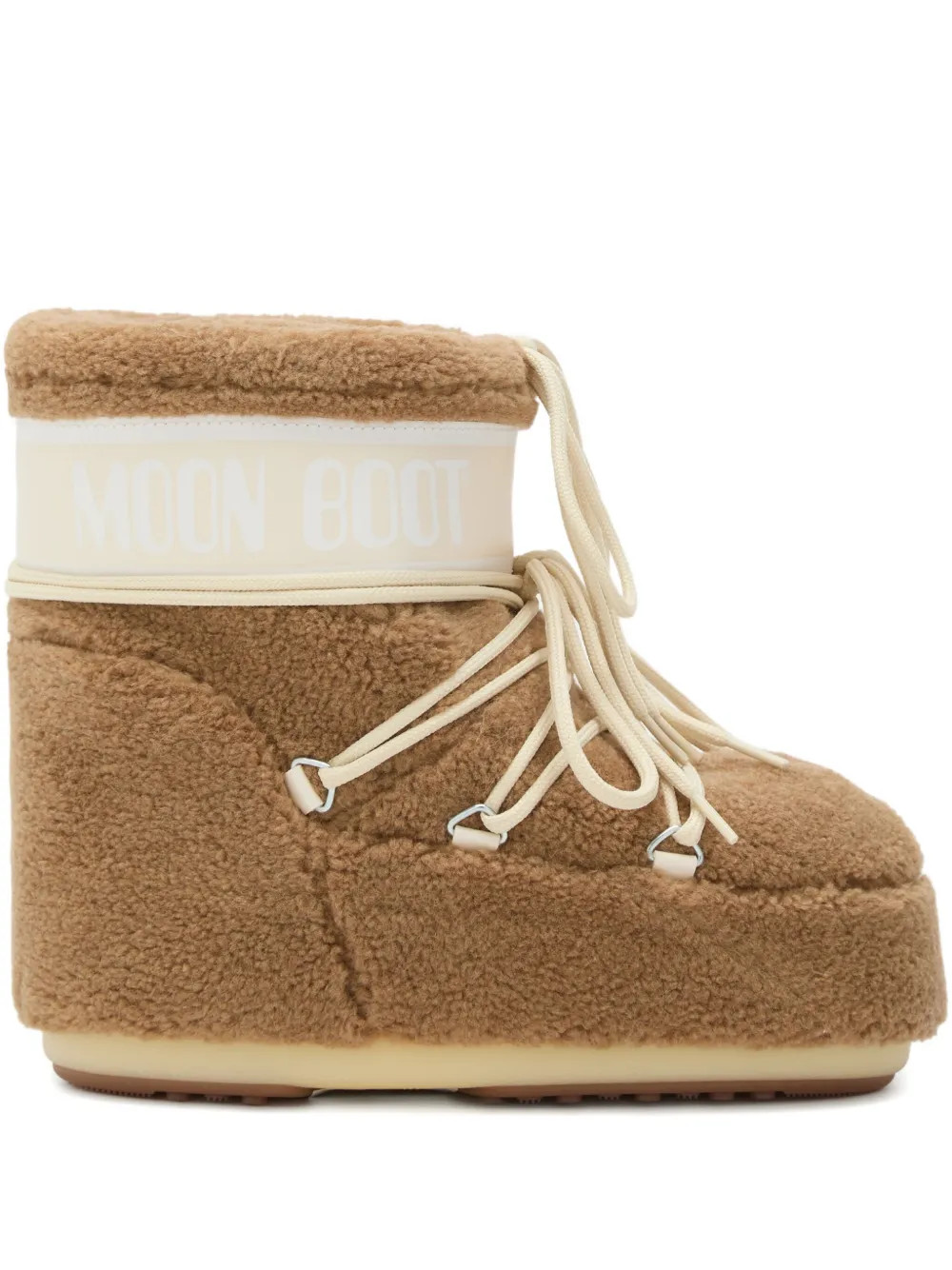 Moon Boot Icon Fleece Low Boots | Brown | FARFETCH UK | Farfetch Global
