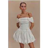 Giovanna Off Shoulder Mini Dress / White | MESHKI | L | MESHKI US