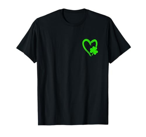 Heart Clover St Patricks Day Men Women St. Patrick Shamrock T-Shirt | Amazon (US)