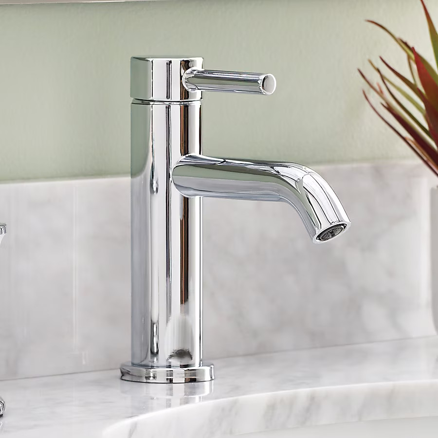 allen + roth Harlow Polished chrome Single hole 1-handle WaterSense Mid-arc Residential Handle Ba... | Lowe's