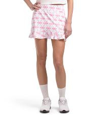 ballerina bows printed flare move skort | TJ Maxx