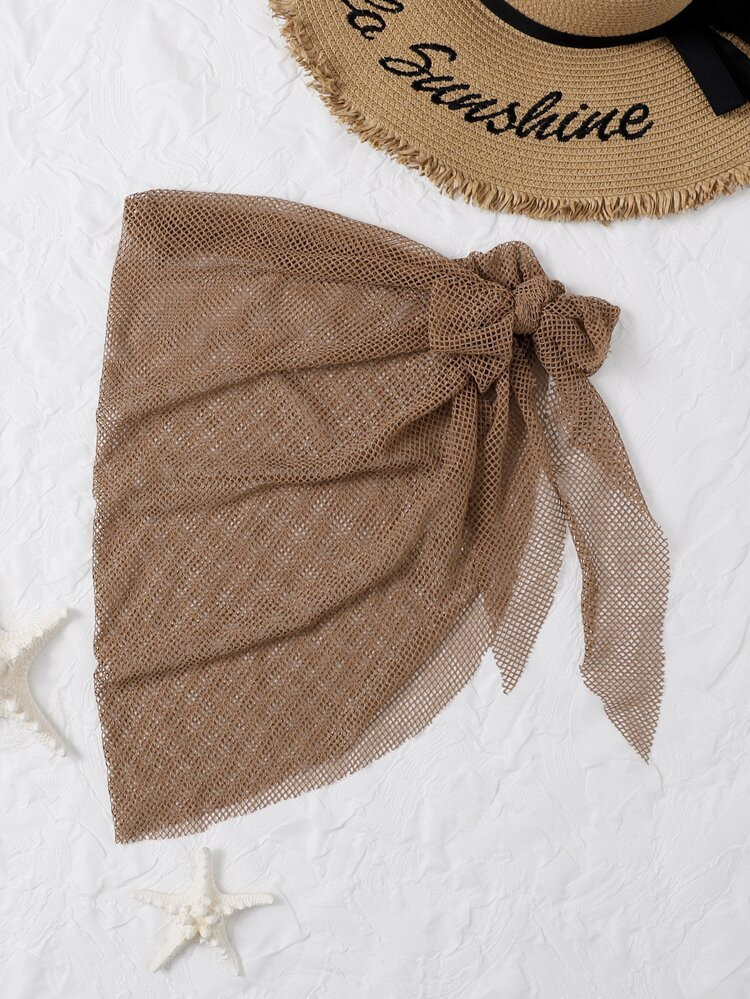 Sheer Mesh Knot Decor Cover Up | SHEIN