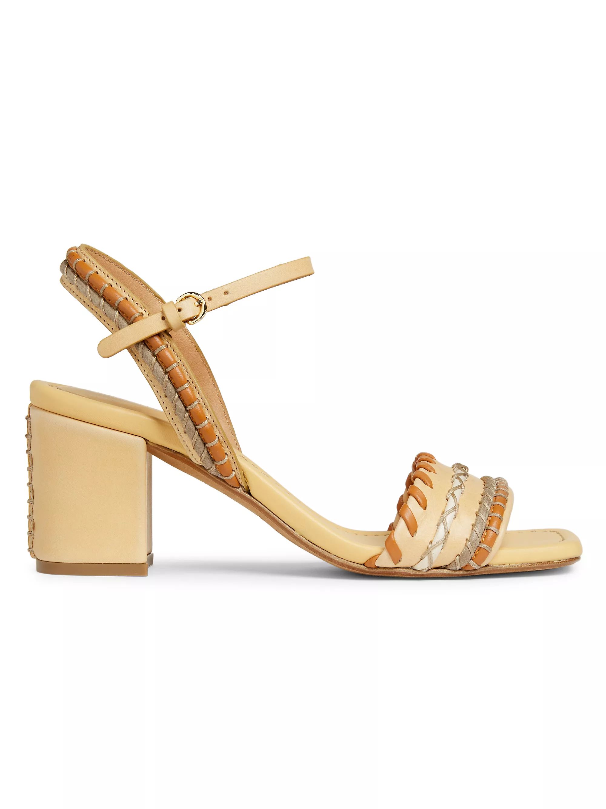 Gila Alia 70MM Stitch-Detail Leather Sandals | Saks Fifth Avenue