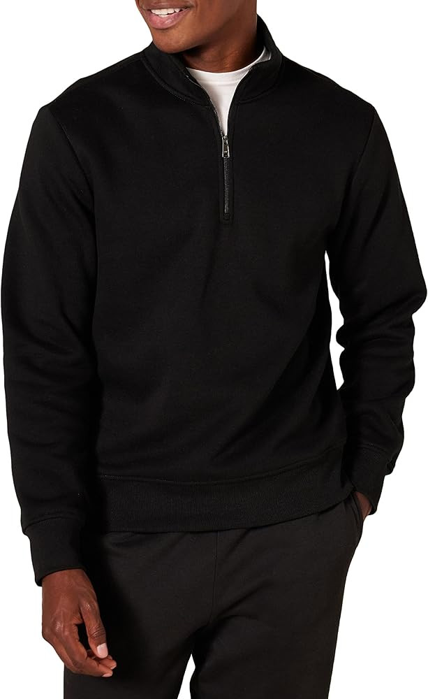 Amazon Essentials mens Long-Sleeve Quarter-Zip Pullover Fleece Sweatshirt | Amazon (US)