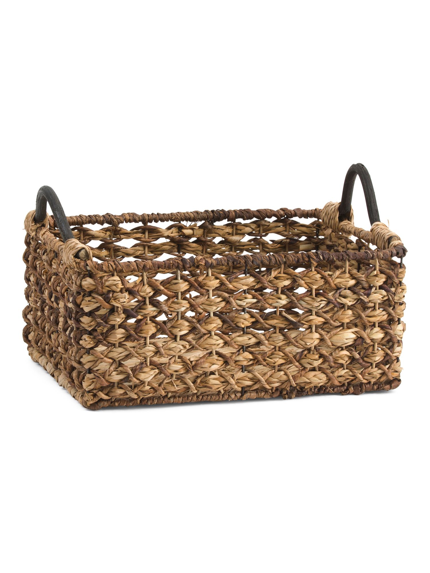 Medium Natural Braided Rattan Basket | TJ Maxx