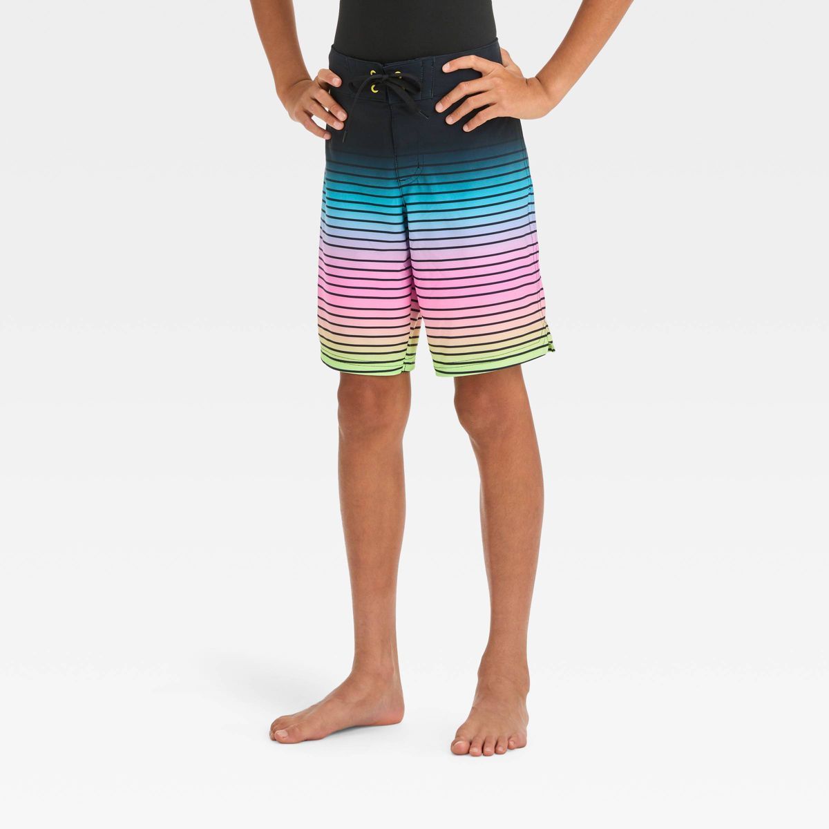 Boys' Ombre Striped Swim Shorts - art class™ | Target