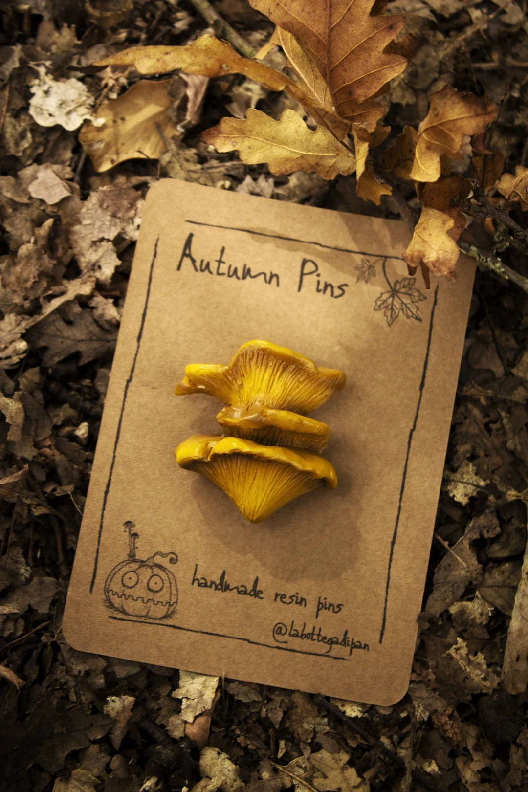 Chanterelle Pin Mushrooms,goblincore,cottagecorefashion,faecore,pins,cozy,woodland,hobbitcore,fai... | Etsy (US)