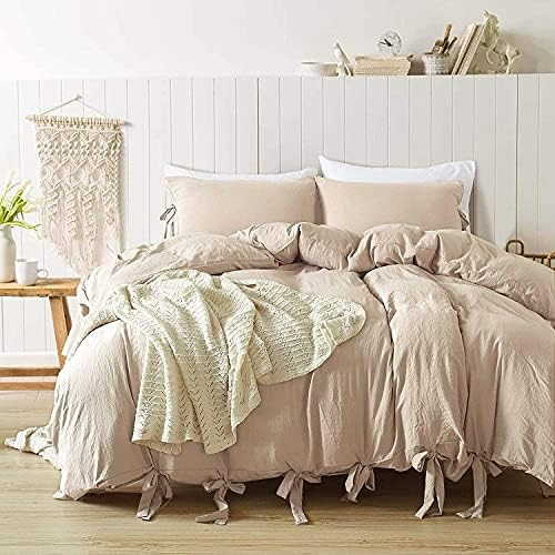 Annadaif Khaki Duvet Cover King Size，3 Pieces Soft Washed Microfiber Duvet Cover Set ,Comforter... | Amazon (US)