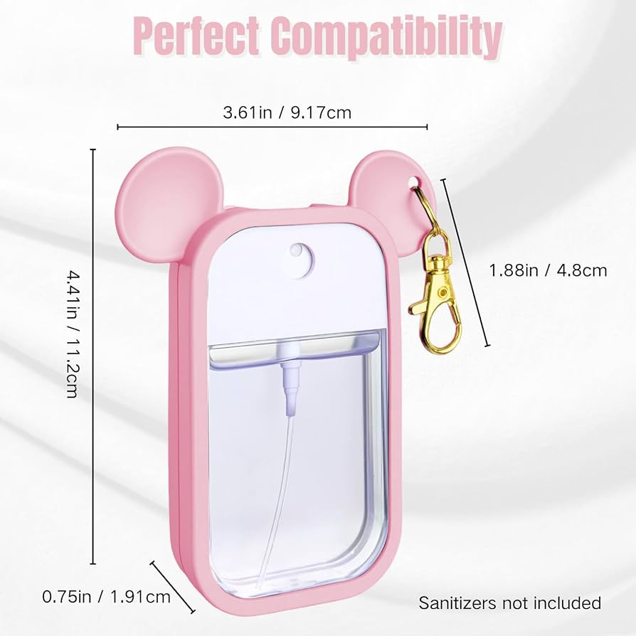 Mouse Design Silicone Case Compatible with Touchland Hand Sanitizer Spray 1 fl oz, Silicone Prote... | Amazon (US)