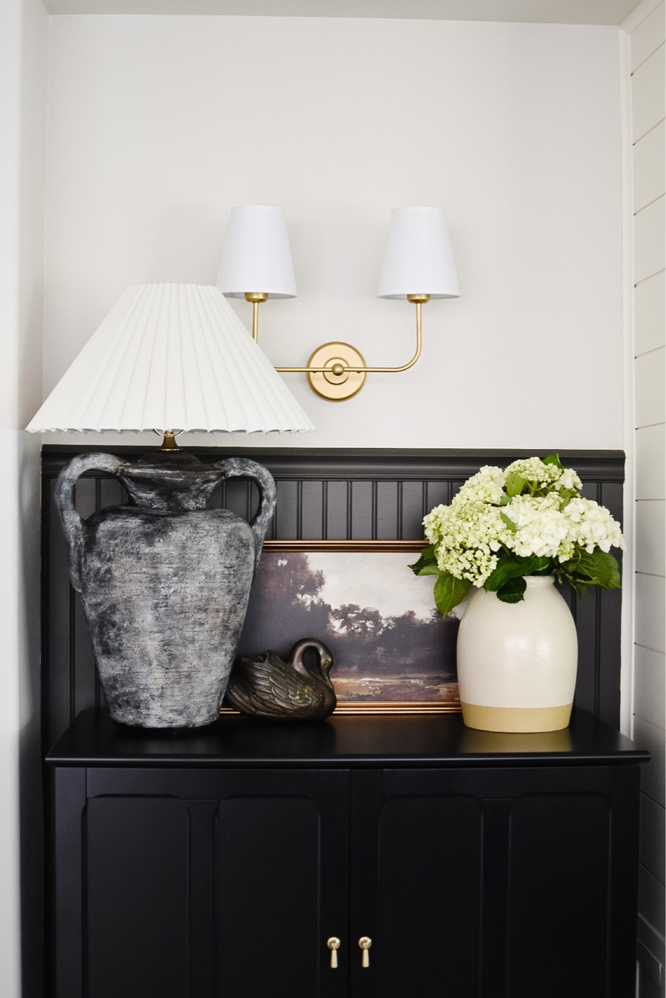 We gave this lamp a little glow up with some paint and this new pleated shade! This art is also in stock!

#LTKstyletip #LTKunder50 #LTKhome