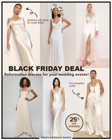 Black Friday sale for your wedding events! White dresses for your wedding, bridal shower or rehearsal dinner from Reformation. 

#LTKCyberweek #LTKsalealert #LTKwedding