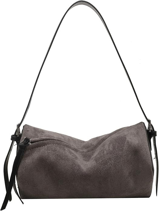 Obosoyo Trendy Brown Suede Bag Women 2024 Handbag for Fall Boston Bag Adjustable Shoulder Bag Ret... | Amazon (US)