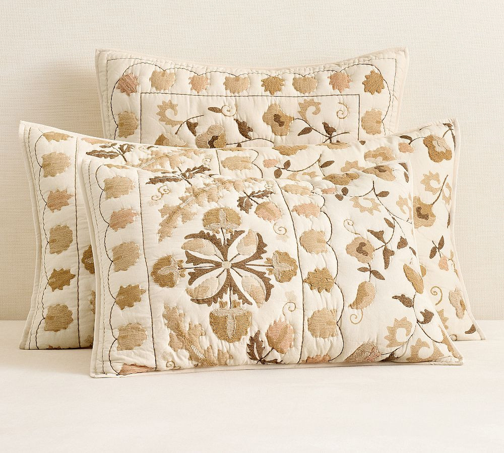 Inez Suzani Embroidered Quilted Sham | Pottery Barn (US)