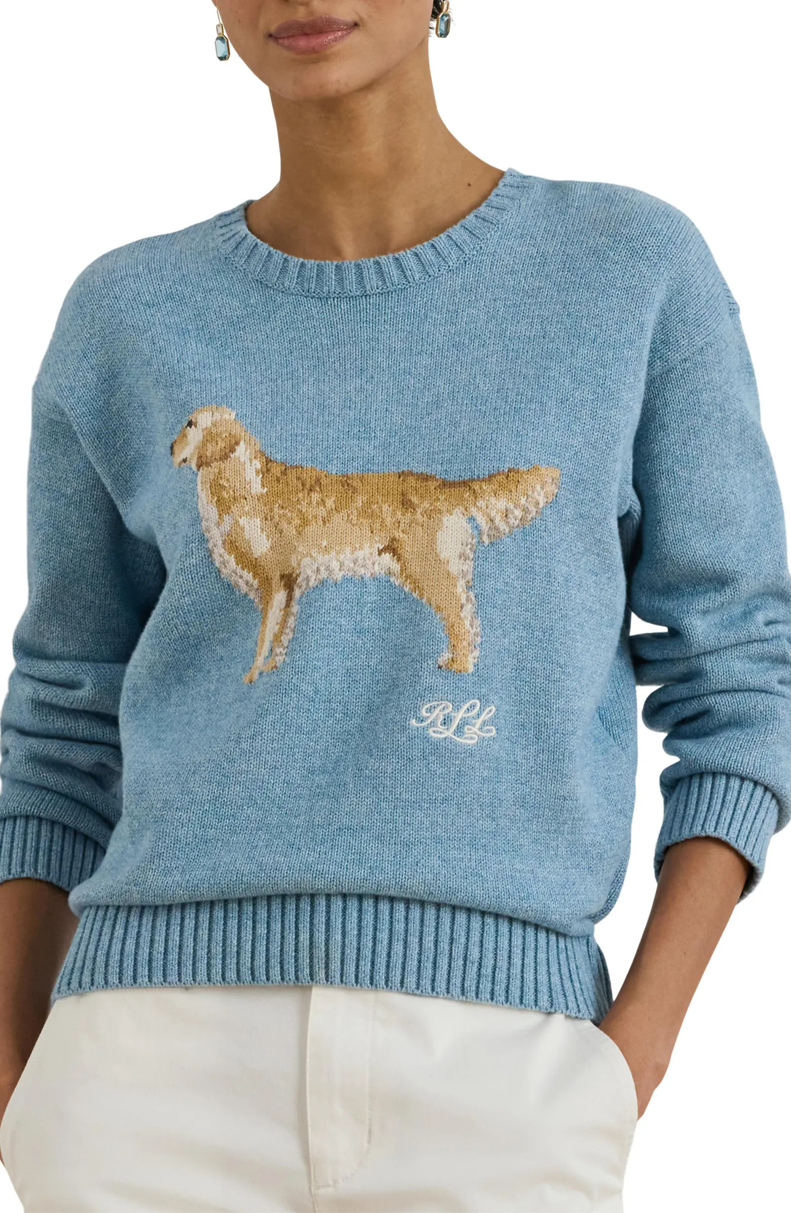 Lauren Ralph Lauren Intarsia Dog Sweater | Nordstrom | Nordstrom