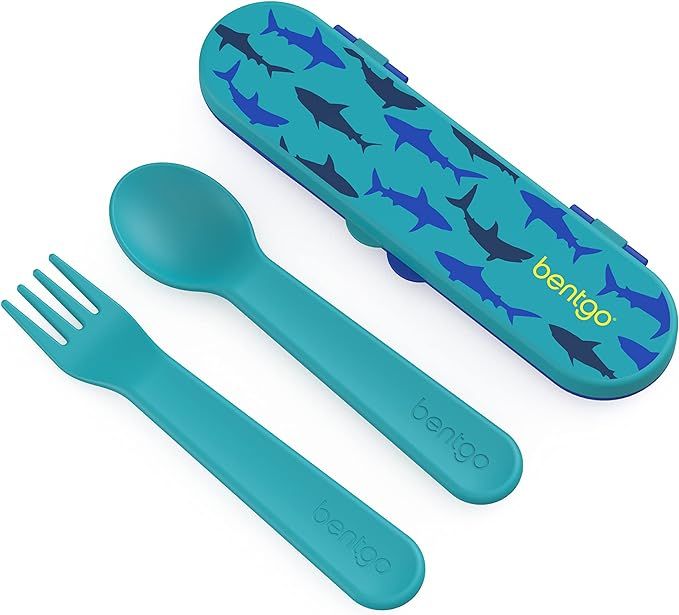 Bentgo® Kids Utensil Set - Reusable Plastic Fork, Spoon & Storage Case - BPA-Free Materials, Eas... | Amazon (US)