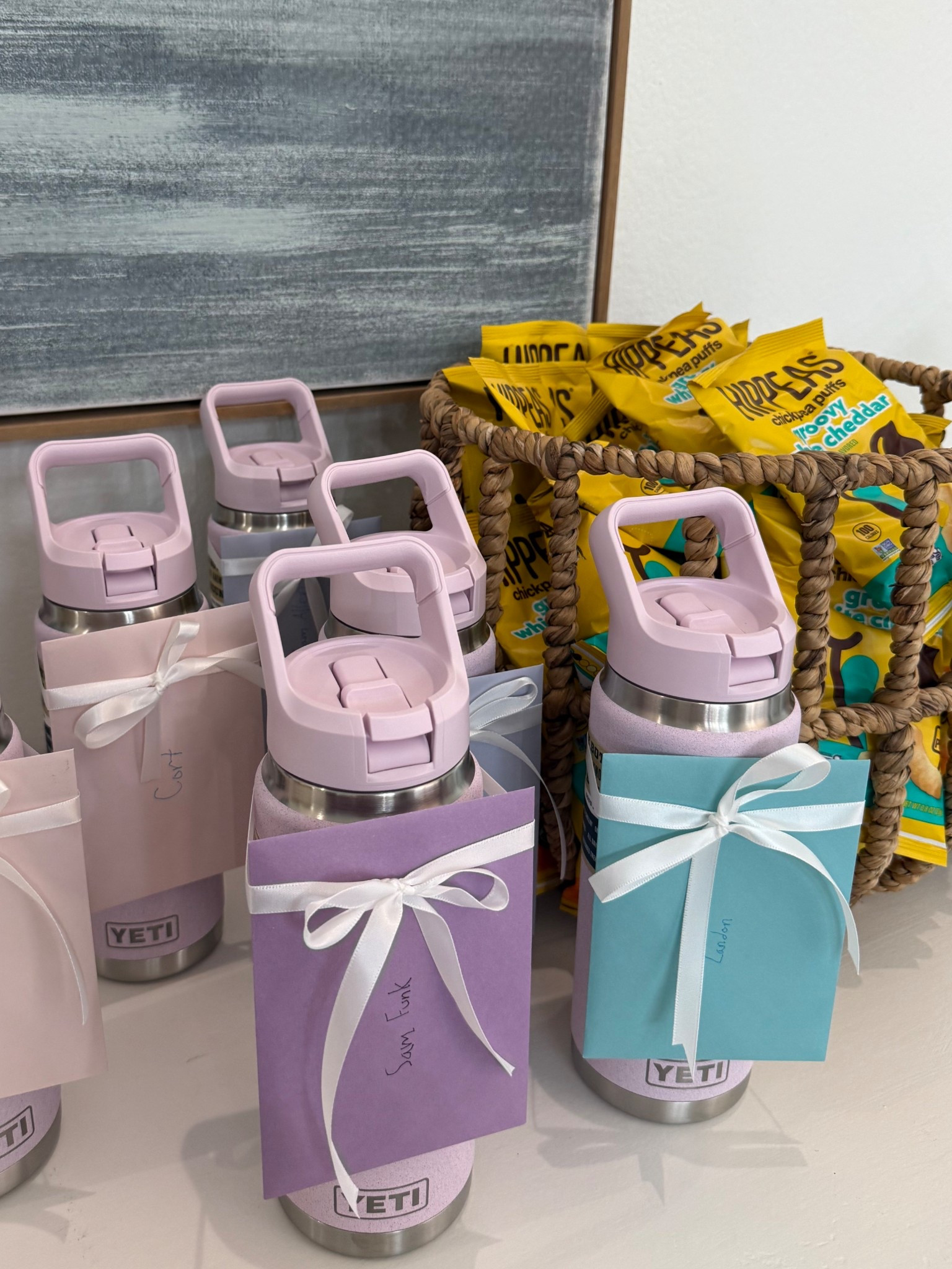 Yeti water bottles + hippeas

#LTKParties