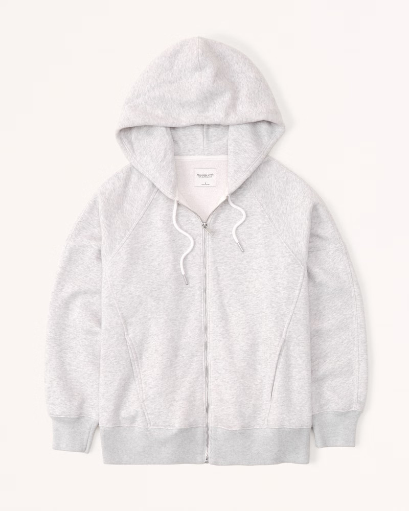 Essential Oversized Sunday Hooded Full-Zip | Abercrombie & Fitch (US)