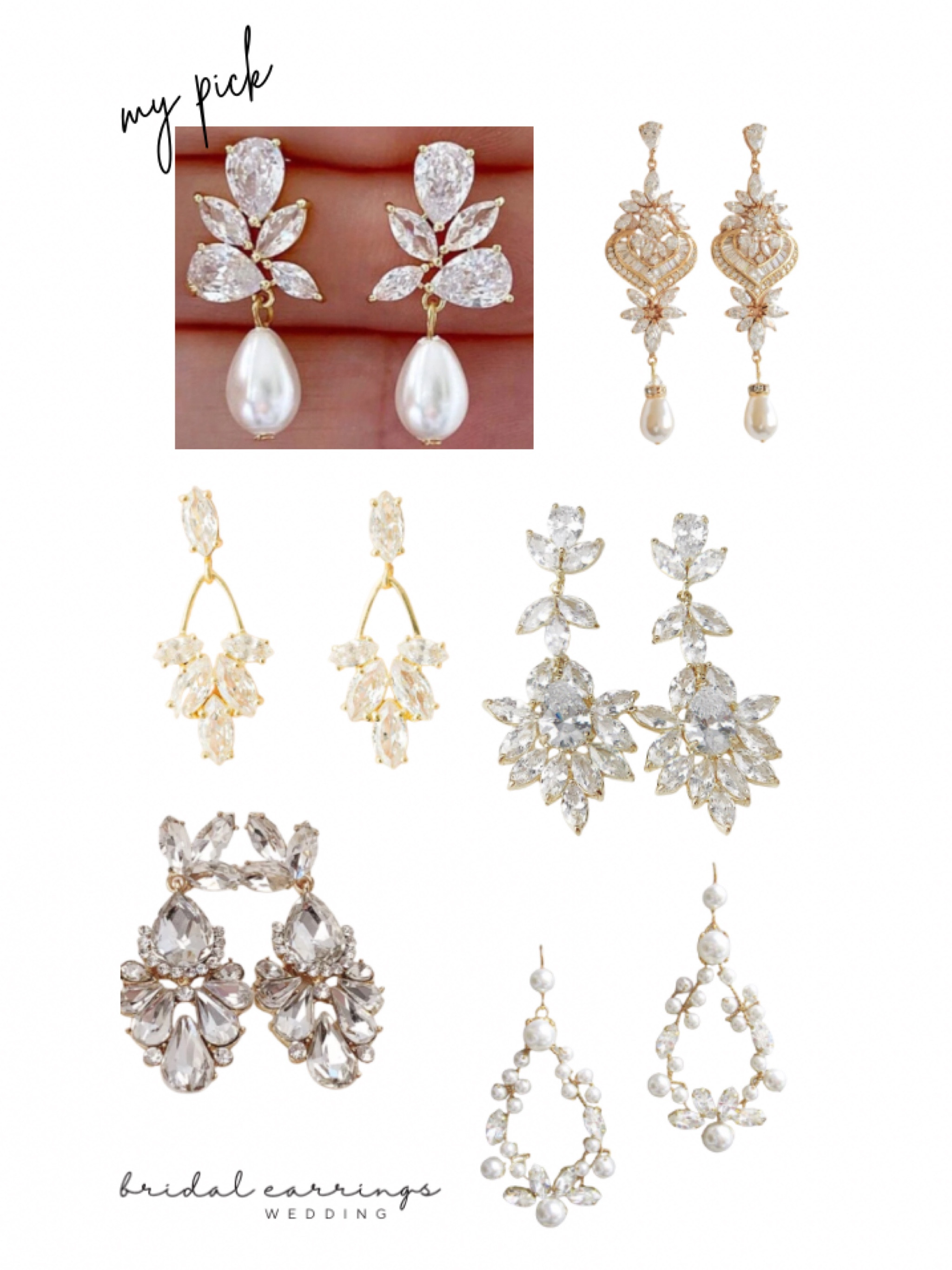 my top 6 bridal earring choices ✨ 

I purchased mine yesterday at 50% OFF! THEY ARE CURRENTLY ON SALE STILL - 40% OFF! 🤍

#LTKWedding #LTKParties #LTKFindsUnder100