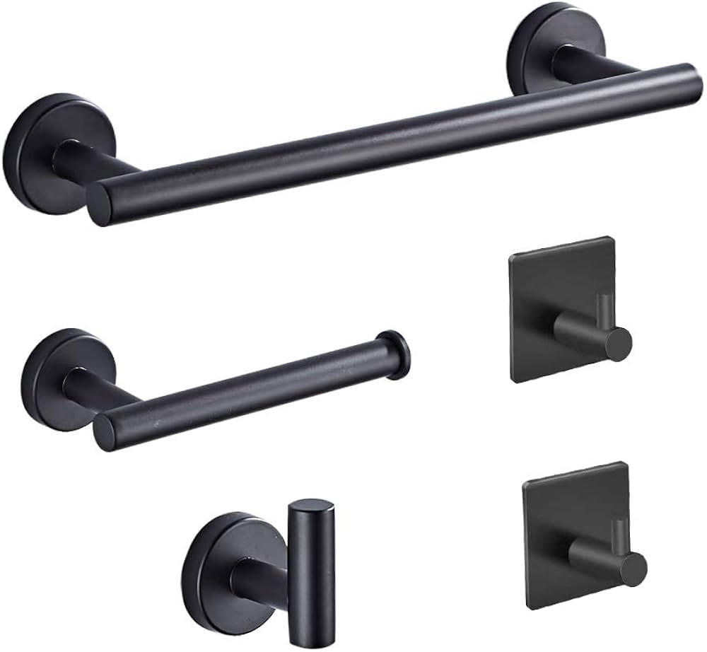 Bathroom Accessory Towel Bar Set, 304 Stainless Steel-Towel Rack Set Include Bath Hand Towel Bar+... | Amazon (US)