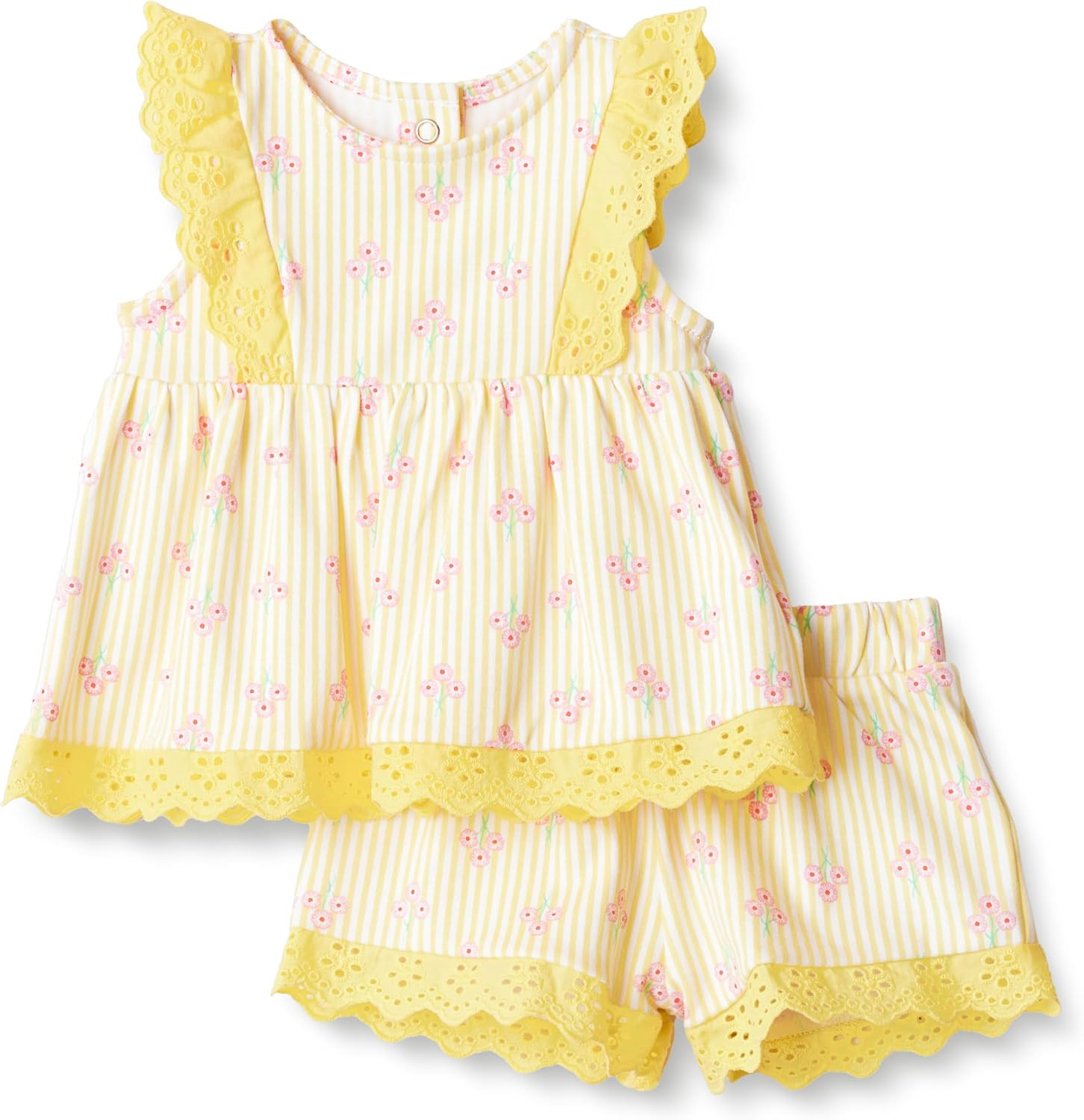Amazon Essentials x Sofia Grainge Toddlers and Baby Girls' Cotton Eyelet Top & Shorts Play Set, Multipacks | Amazon (US)