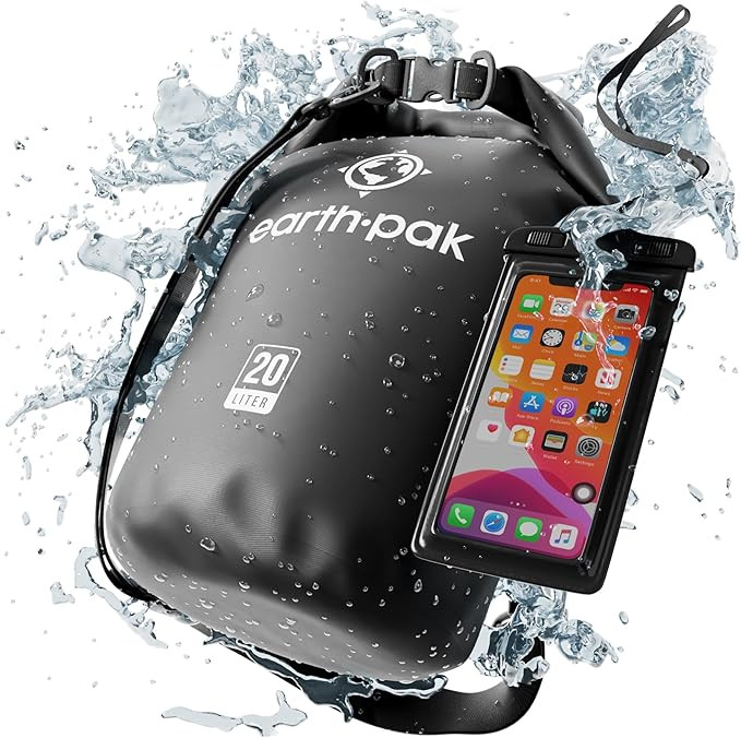 Earth Pak Waterproof Dry Bag - Roll Top Waterproof Backpack Sack Keeps Gear Dry for Kayak with Wa... | Amazon (US)