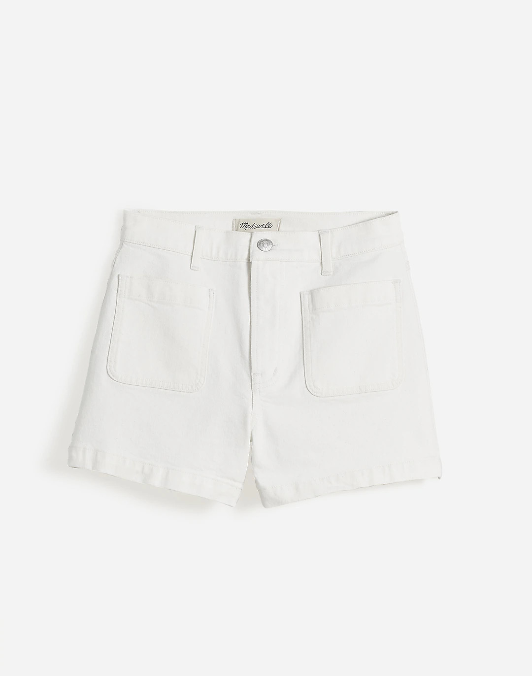 Patch-Pocket Denim Shorts in Tile White | Madewell