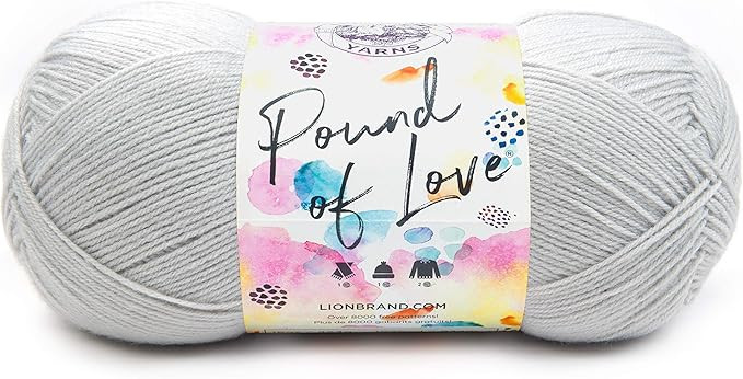 Lion Brand Yarn 550-151 Pound of Love Yarn, One Size, Elephant Grey | Amazon (US)