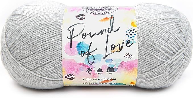 Lion Brand Yarn 550-151 Pound of Love Yarn, One Size, Elephant Grey | Amazon (US)