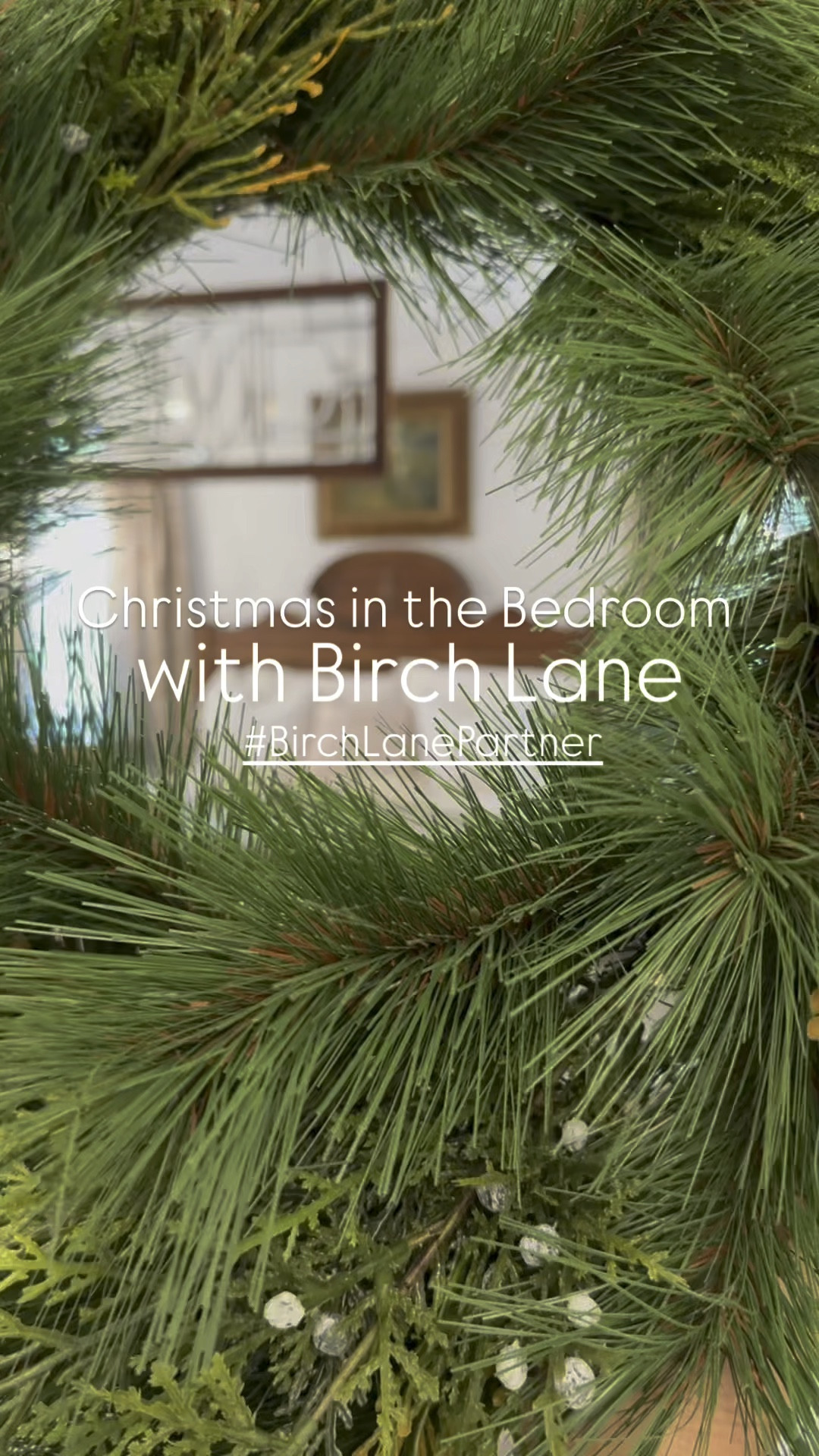 Christmas in the Bedroom with @birchlane.  This Christmas look all started with a gorgeous green velvet comforter for our bed… and it snowballed from there. I added a candy cane striped pillow, realistic Christmas tree and wreath, and a few other pieces and love how this room turned out.  #BirchLanePartner #MyBirchLane