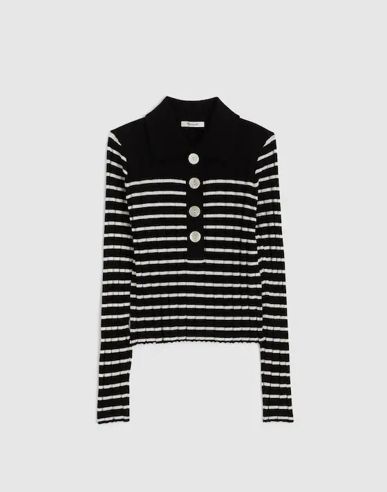 Ribbed Polo Sweater | Madewell | Madewell