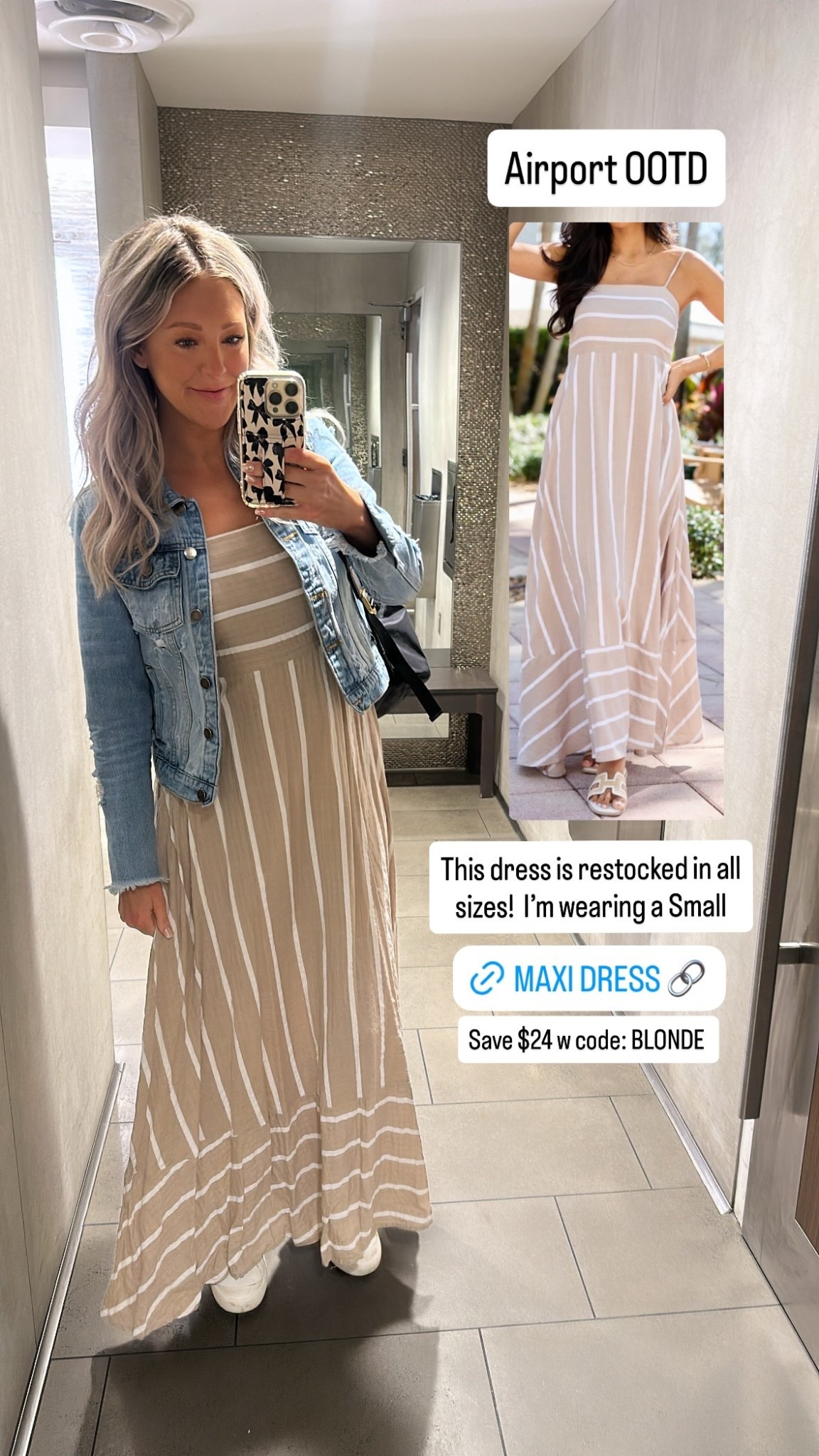This dress is restocked in all sizes!  I’m wearing a Small Airport OOTD Save $24 w code: BLONDE

#LTKdayinmylife #LTKootd #LTKgrwm