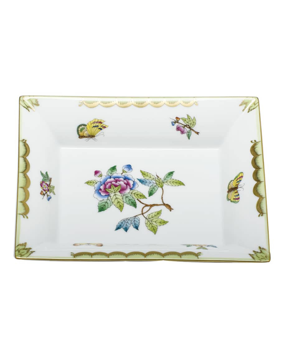 Herend Queen Victoria Green Jewelry Tray | Neiman Marcus