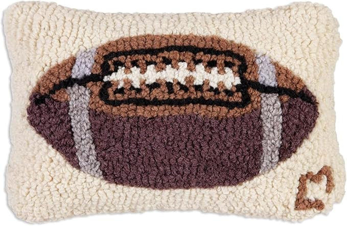 Chandler 4 Corners Artist-Designed Football Hand-Hooked Wool Decorative Throw Pillow (8 in x 12 i... | Amazon (US)
