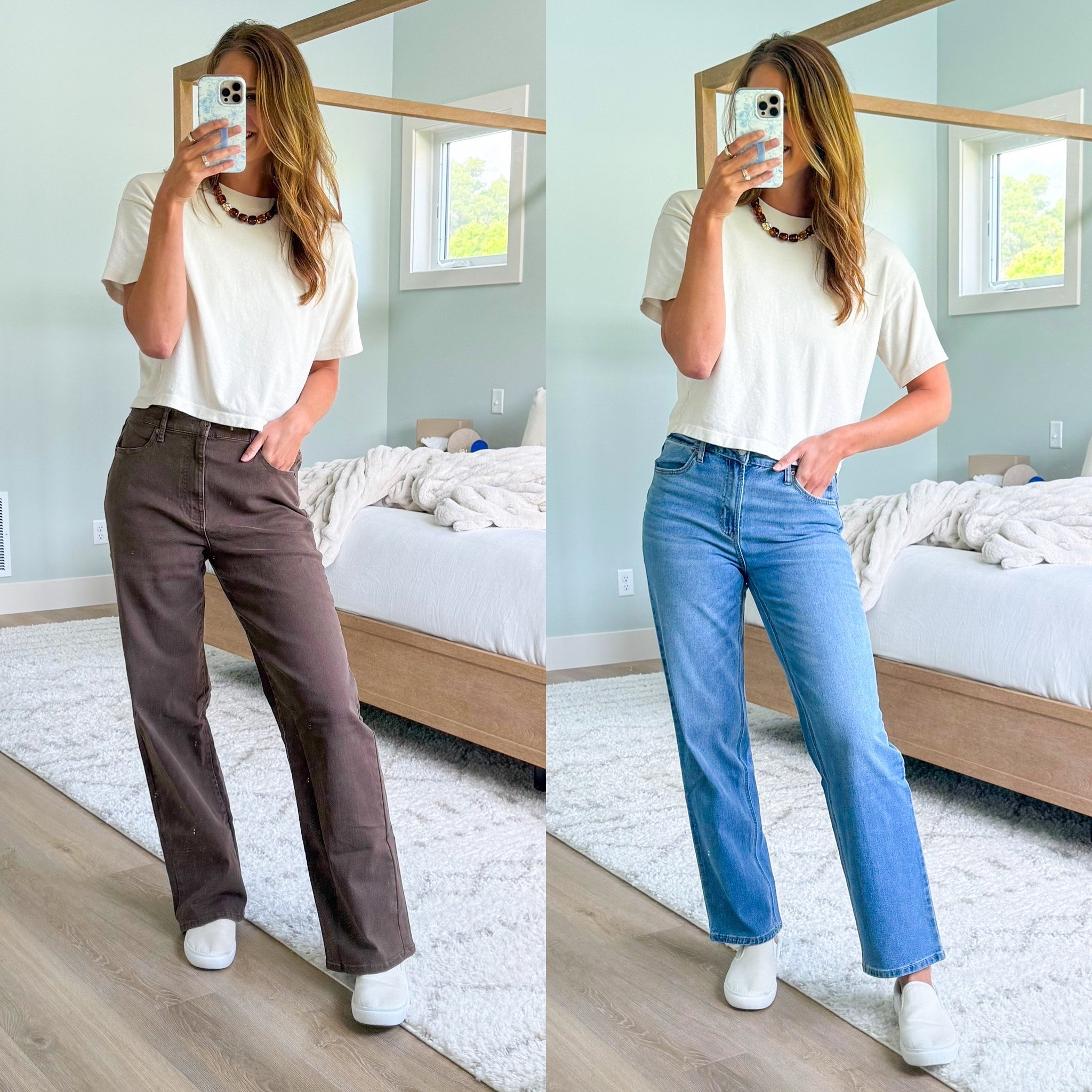 Short regular and long length jeans for only $17! I am 6’ tall wearing a large long 
and 10 long

#LTKSaleAlert #LTKSeasonal #LTKTall
