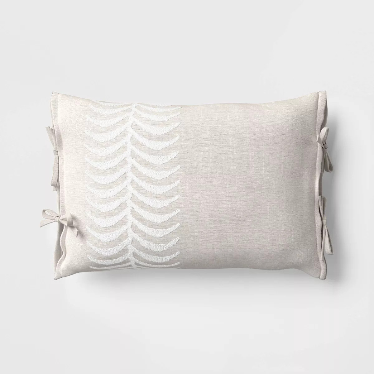 14"x20" Side Ties Palm Print Outdoor Lumbar Pillow Taupe - Threshold™ designed with Studio McGe... | Target