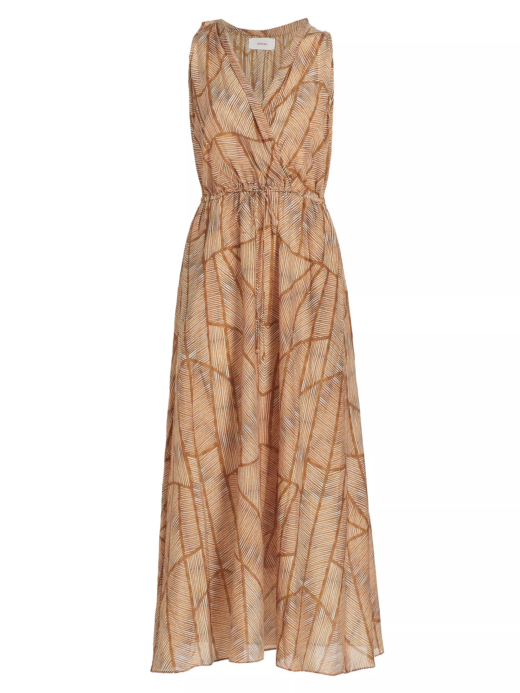 Darby Printed Cotton & Silk Tie-Waist Dress | Saks Fifth Avenue