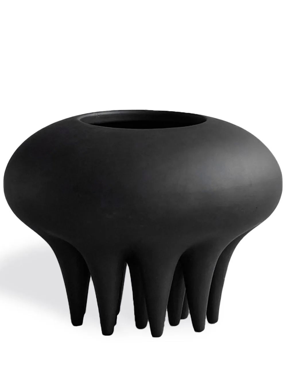 The Details101 CopenhagenMedusa matte-finish vasecoffee brown ceramic matte effect open top curve... | Farfetch Global